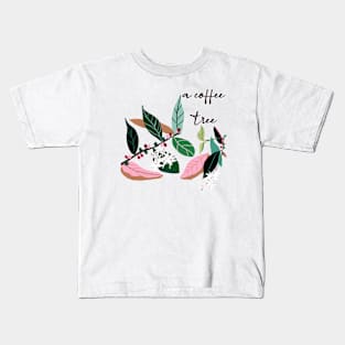 a coffee  tree, hand drawing Kids T-Shirt